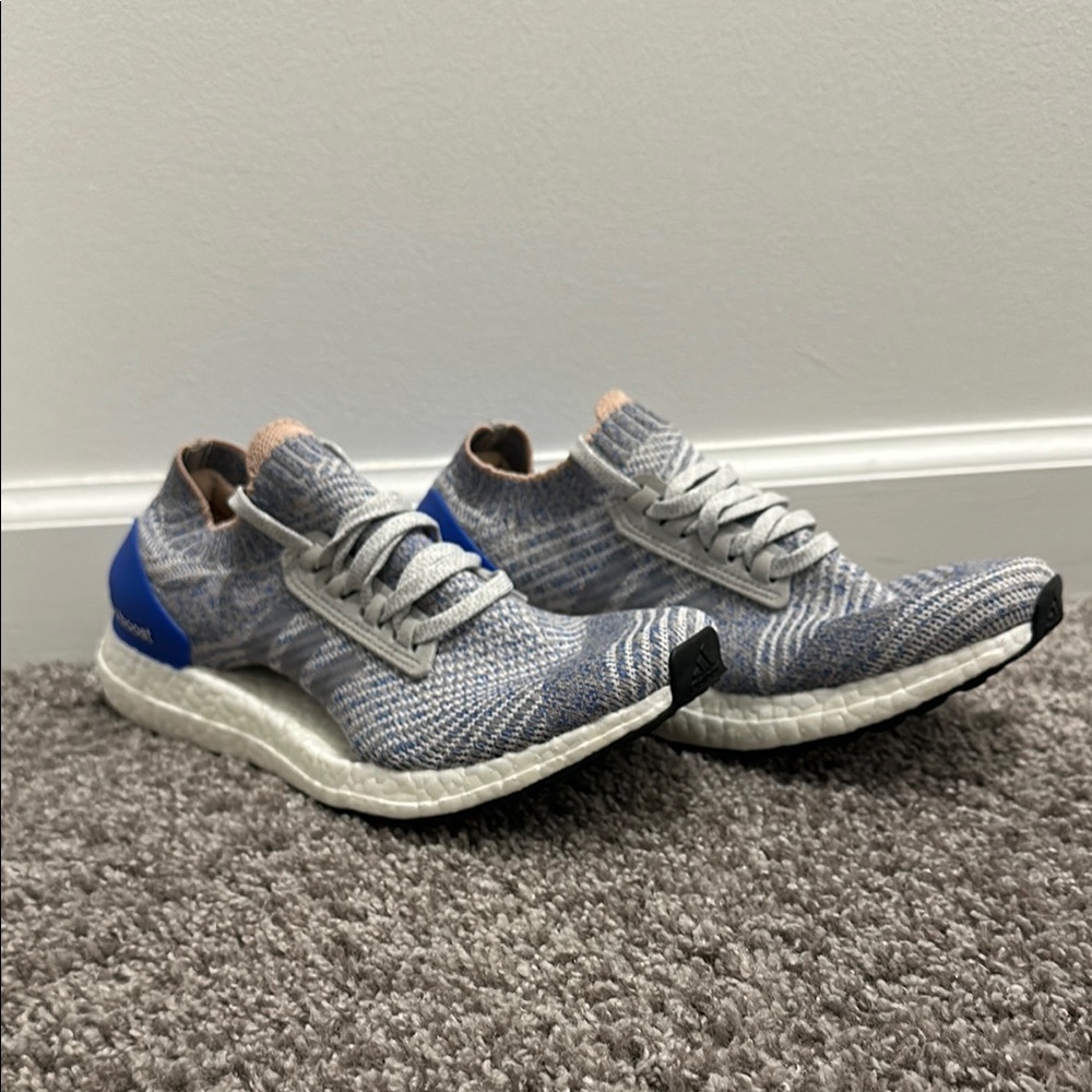 Adidas Gray and Blue Running Shoes